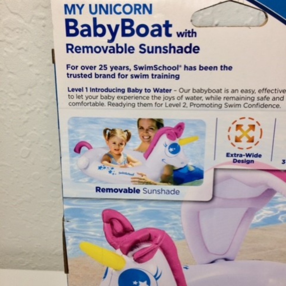 Unicorn Baby Float with Sunshade - Picture 4 of 4